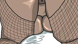 Drawing black big booty in doggy position