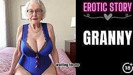 I, the step grandson, satisfy my step grandmother in this taboo granny story with her big tits.