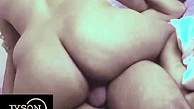 Big ass amateur rides cock in slow motion close-up