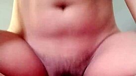 brunette rides cowgirl with creampie finish in homemade reality