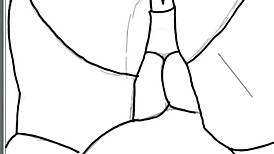 Drawing black big booty in doggy position