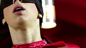 horny wonder woman MASTURBATES with DILDO and SQUIRTS in the PUB