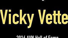 Blonde Vicky Vette blows me away with a cumshot on her big tits.