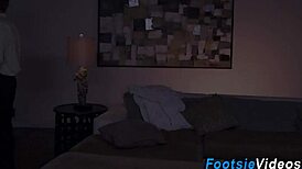 Asian Babe in Lingerie Gives Hardcore Footjob and Rimjob Leading to Cumshot on Feet