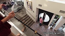 Wet sloppy BLOWJOB and HARD FUCK of curvy latina