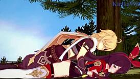 i watch amber and fischl get creampied in genshin hentai