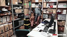 Black police officer catches himself on a hot thief in a rough encounter.