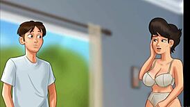 Yo, caught this church milf banging herself with a baton in Summertime Saga! 😲