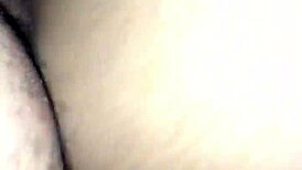 Black amateurs bent over in intense doggystyle action at home