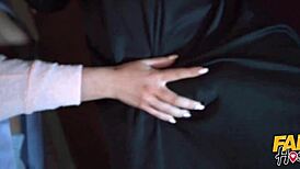 sweet horny teen gets super wet riding massive cock in haunted locker! 🎃