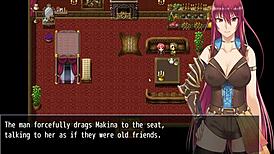 makina gets blowjob and creampie in fallen hentai game