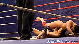 Faketit European Babes Wrestling Hard, Catfighting With Tattoos And Big Tits.