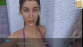 wvm 51 rachael looks hot in her swimsuit, big tits and ass on display in this anime cartoon