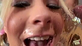 bored blonde tries anal toys and gets both holes pounded