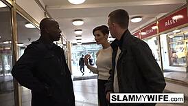 I watched this busty brunette get banged in front of her guy