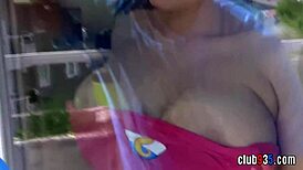 big tit teen gets fucked doggystyle by handyman