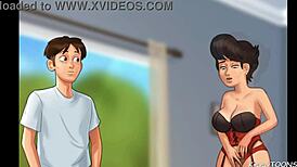 Yo, caught this church milf banging herself with a baton in Summertime Saga! 😲