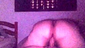 big ass homemade amateur gets fucked on bed with natural tits bouncing.