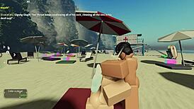 Sucking A Huge Cock On The Beach In Roblox Condo 2