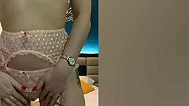 passionate milf fondles wet pussy on camera