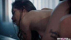 Alex De La Flor and Reagan Foxx share a steamy kissing session.