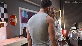 is anna claire clouds getting more than an oil rubdown?