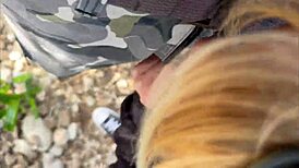 Amateur Couple - Blowjob With Cum In Mouth On The Mountain