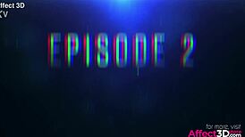 Officer on dick in 3D futanari animation, wow! 😍