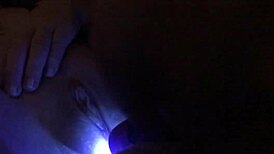 glow in the dark pussy full video with hairless shaved wet body stockings and dildo toys