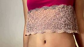 Sweet 18-year-old cutie strips naked in the bathroom! 🛁