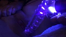 glow in the dark pussy full video with hairless shaved wet body stockings and dildo toys