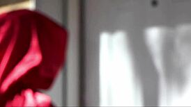 The big bad wolf says, 'I'm going to fuck you, Red Riding Hood,' in this Halloween roleplay