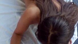 Hidden Camera Catches Brunette Uma Jolie Bent Over Fuck