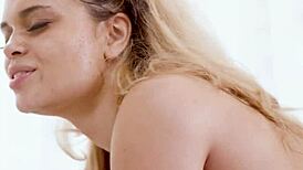 Lesbian cougar dives into decorator's pussy in 69