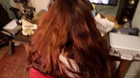 putita, watching porn while getting fucked hard?