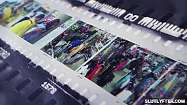 officer catches stepsister shoplifting and searches her tits and pussy