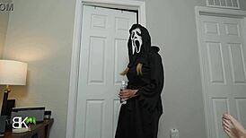 Ghostface Fucks Hairless Pussy In Lingerie With Cumshot