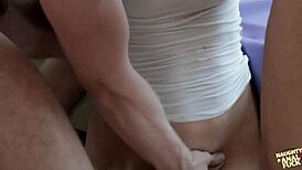 The Two Neighbors Interact with the Brunette in an Intense Manner