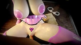 i made an arrangement with the pink haired slut for a close-up blowjob