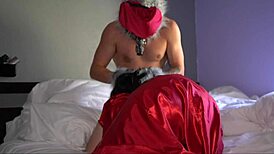 The big bad wolf says, 'I'm going to fuck you, Red Riding Hood,' in this Halloween roleplay