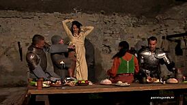 Linda Leggins, Lily Cross, and Janet Joy get pounded hard in castle stables