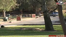 i-i picked up this blonde teen for some dildo fun