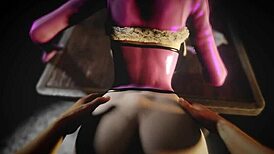 i made an arrangement with the pink haired slut for a close-up blowjob