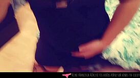 amateur french couple's hot sex tape with nylon stockings