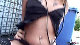 ginger street whore bangs stranger outdoor no condom 😱