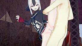 Blue archive goth girl kayoko in 3d hentai porn