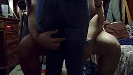 Hot amateur brunette with big ass gets fucked hard 😈