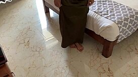 gorgeous girl strips her dress in hotel room, teases and masturbates on bed, so hot! 😍