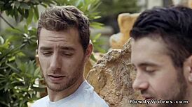 Hey, remember how I drilled you? Muscle gay stud anal pounds his ex with a massive cock!