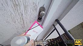 Debt Collectors Perform Peep Show in Czech Stockings